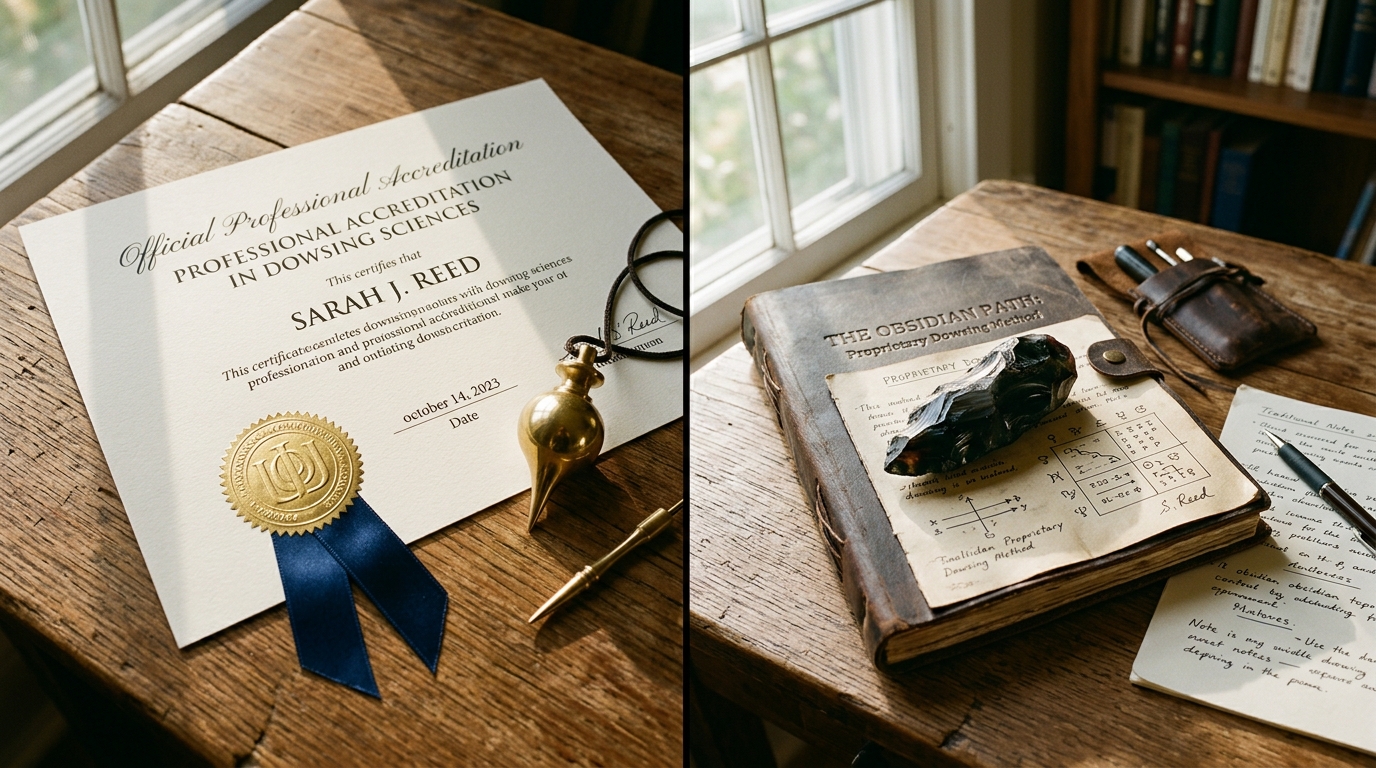 Comparing Professional Accreditation Versus Proprietary Dowsing Methods