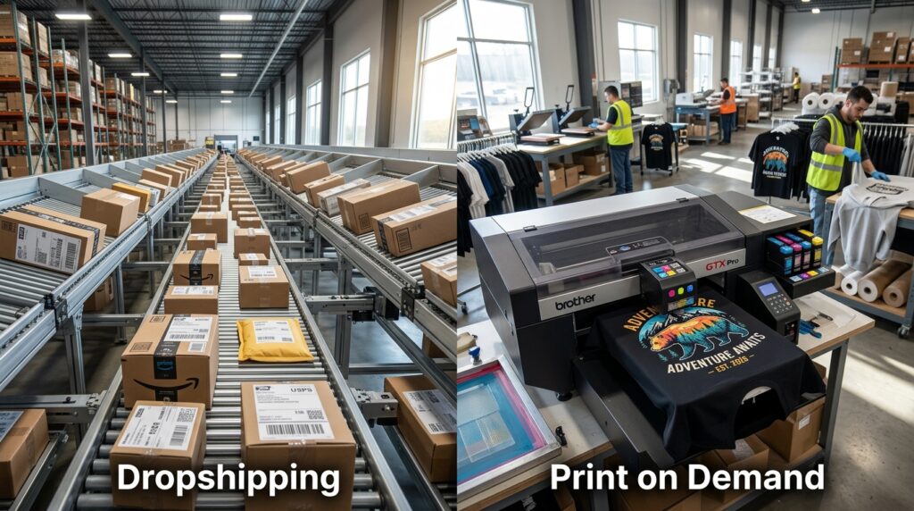 dropshipping vs print on demand which business win 1777708868821